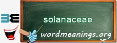 WordMeaning blackboard for solanaceae